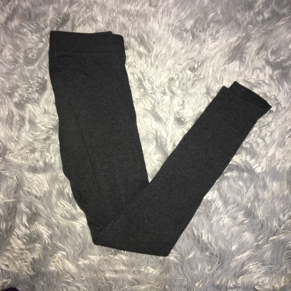 High waisted grey leggings